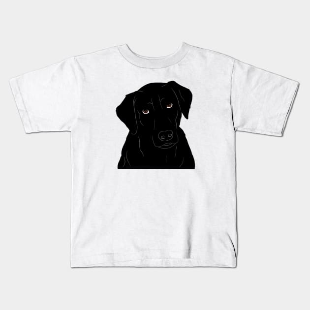 Black Labrador Dog Kids T-Shirt by Raghni.C 